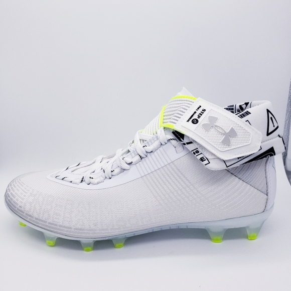 $140 Under Armour Highlight MC Football Cleats White/Silver - Picture 2 of 8